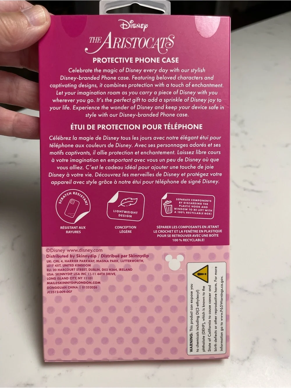 Disney The Aristocats Marie Pink Cat iPhone Case (iPhone 13/14/15) NIB